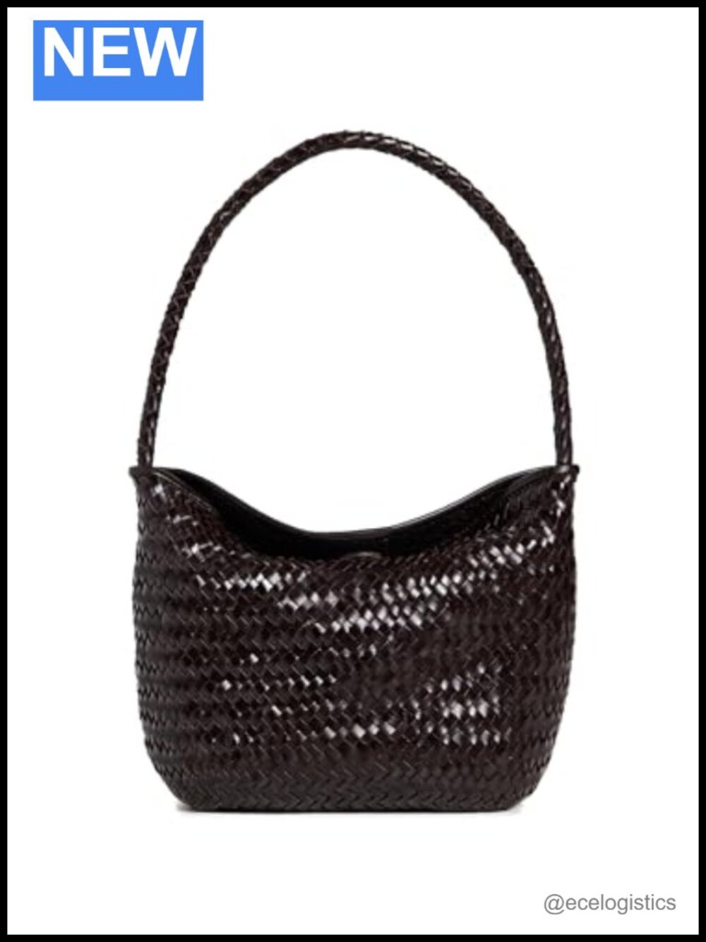 Madewell Woven Leather Shoulder Bag Handwoven Saddle Brown
